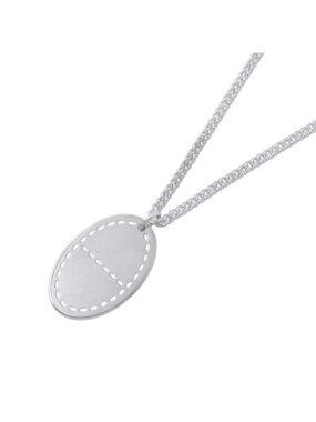 Hermes Necklace Pointe Sellier Long Pendant 925 Sterling Silver